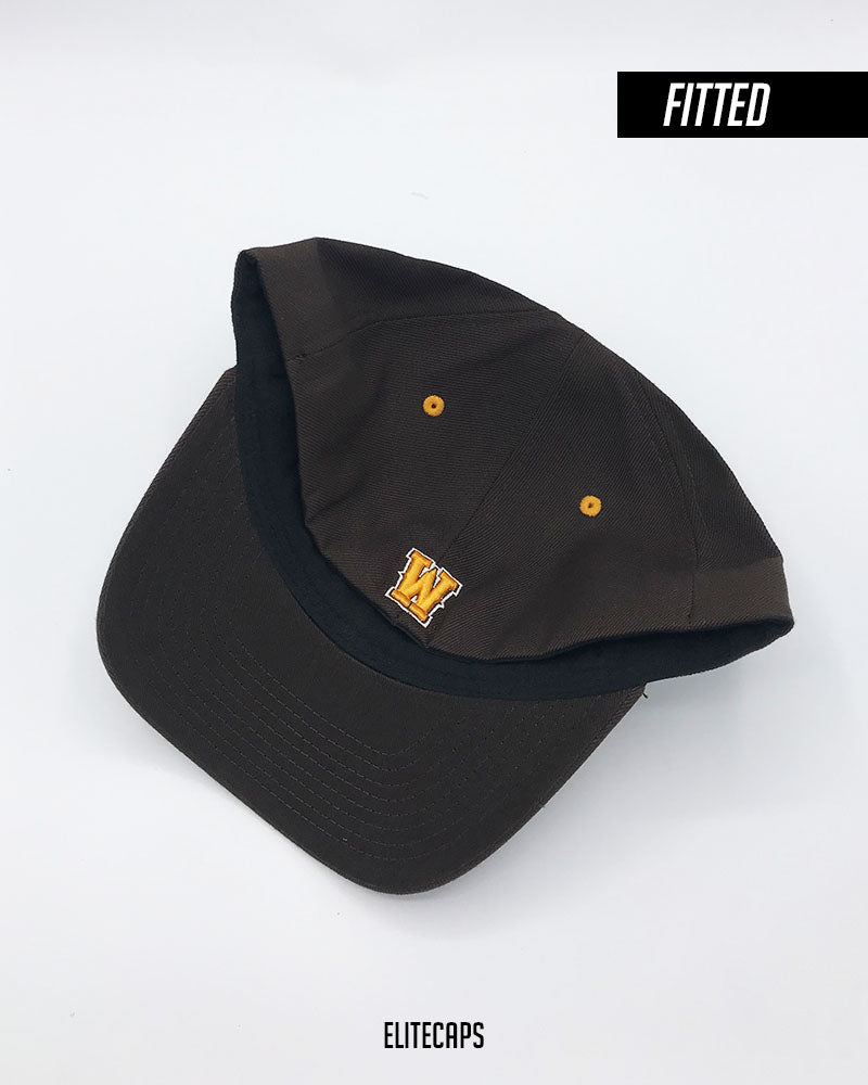 ZEPHYR Embroidered Brown Fitted Cap - C0576
