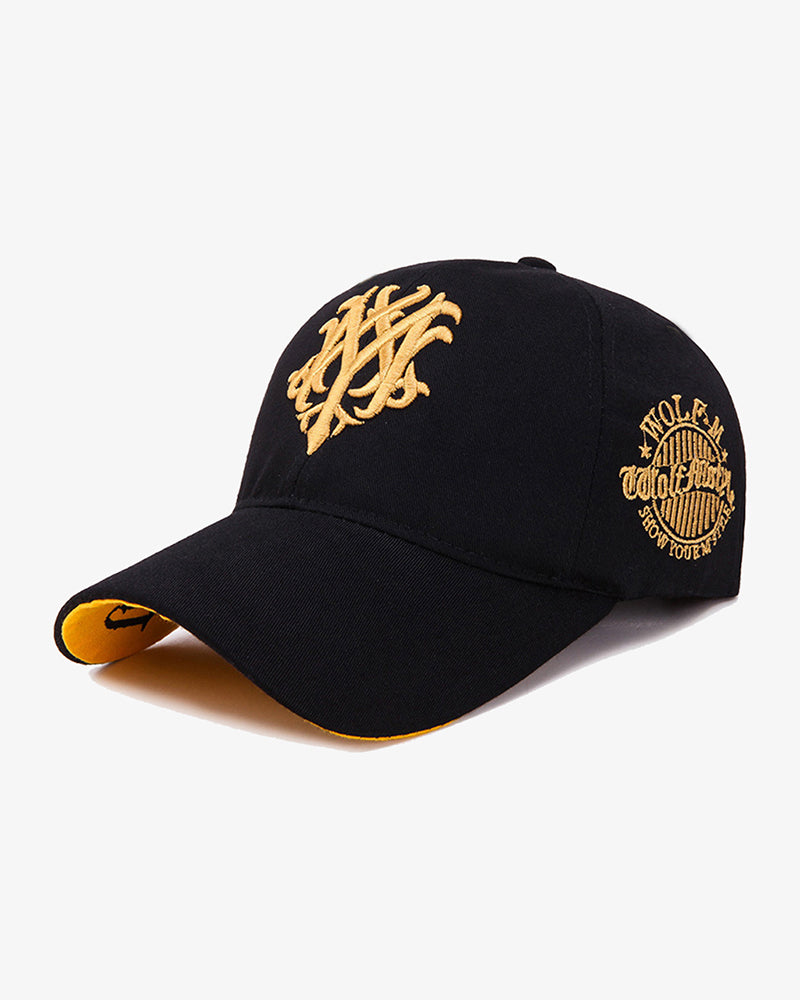 Totem Black & Golden Embroidered Cap - C0107