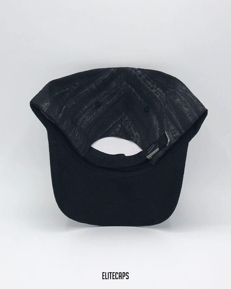 NKE Black Contrast Suede Baseball Cap - C0529