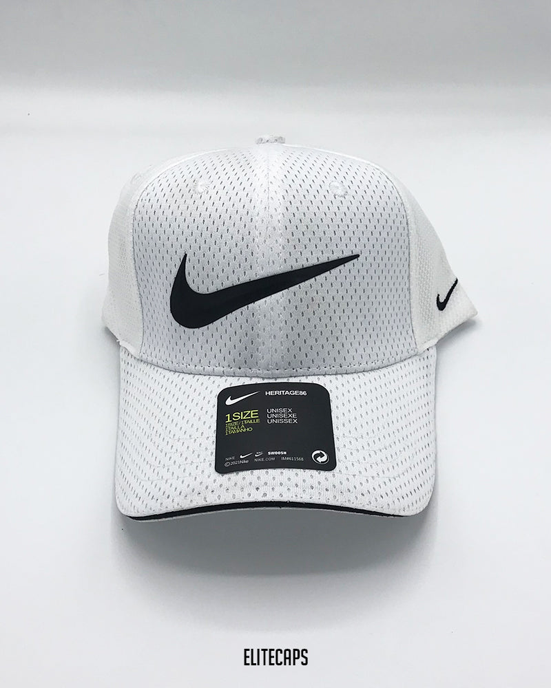White NK Heritage Mesh Cap - C0271