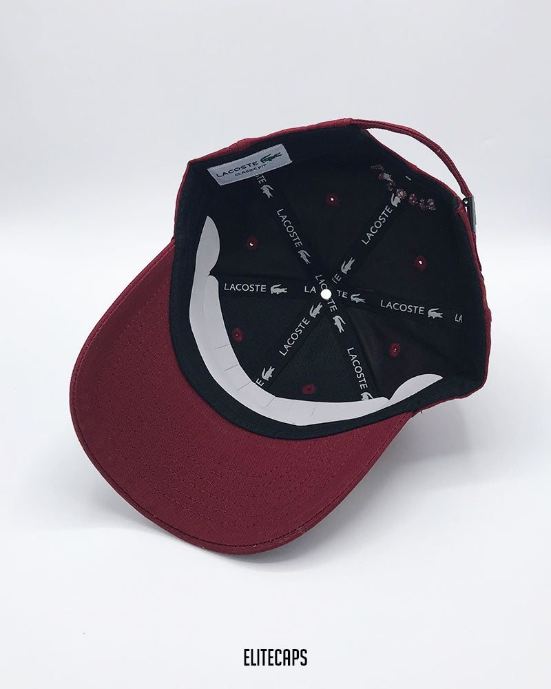 LACOSTTE Classic Fit Signature Maroon Cap - C0689