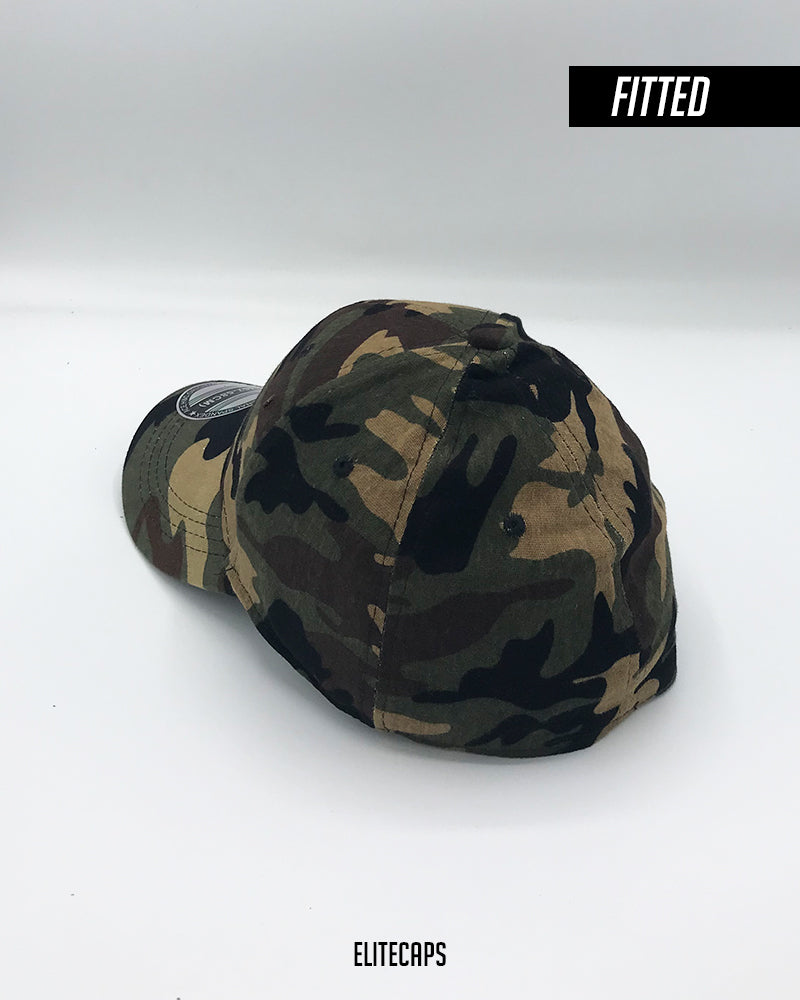 Green Camouflage Fitted Cap - C0276