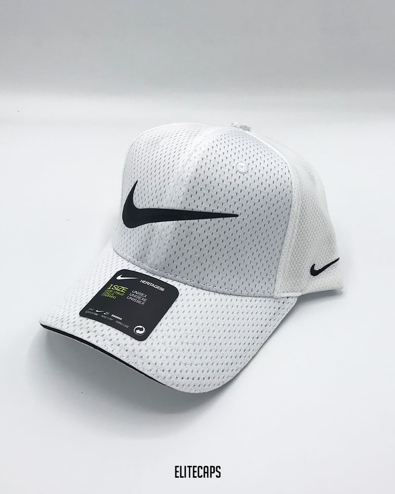 White NK Heritage Mesh Cap - C0271