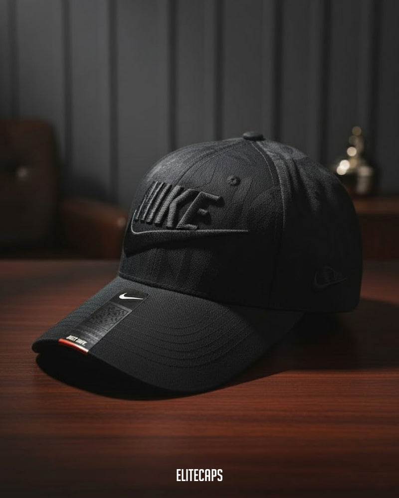 NKE Black Camo Baseball Cap - C0329