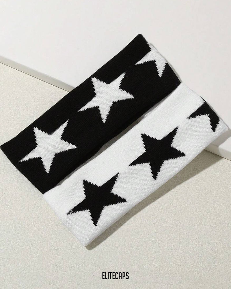 Star Knitted Sport Headband - HB002