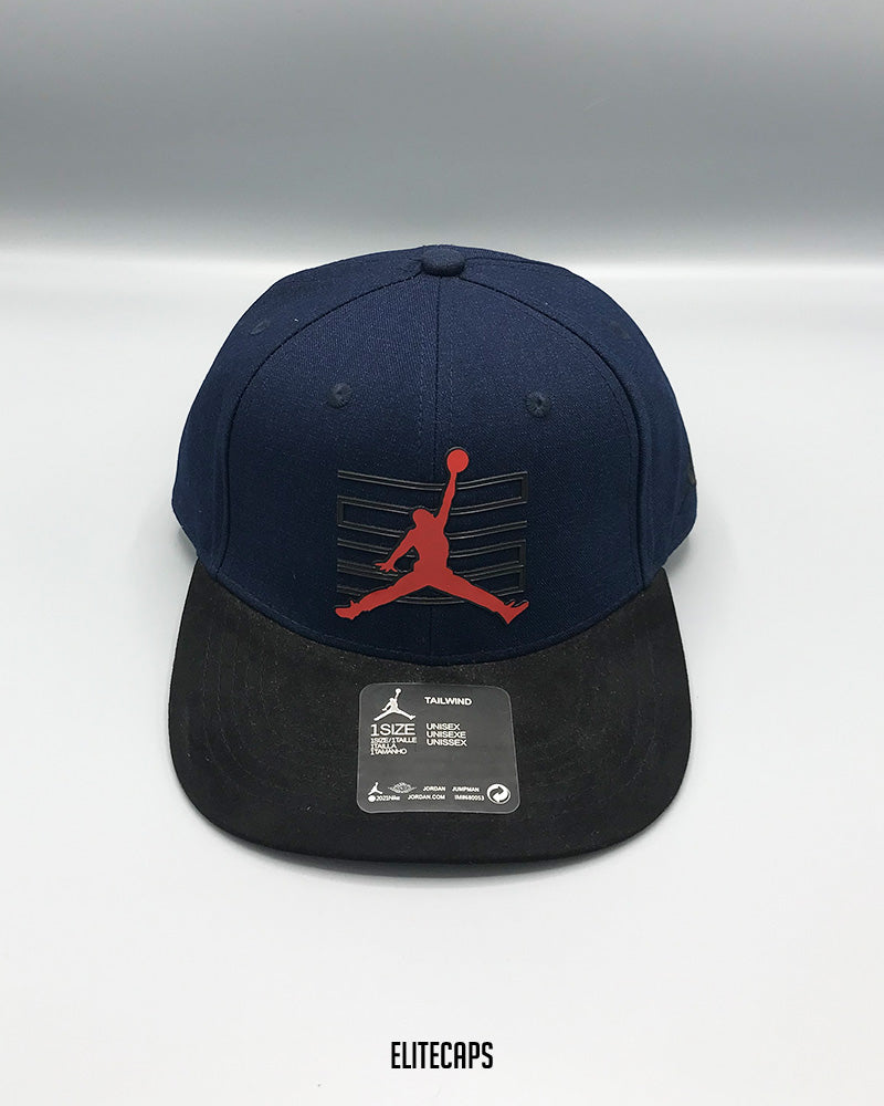 JDN Navy Black Jumpman Snapback Cap - C0415