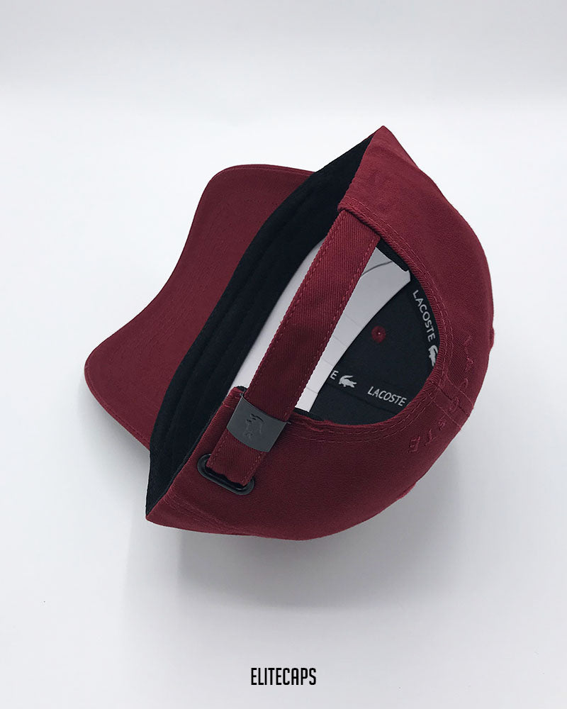 LACOSTTE Classic Fit Signature Maroon Cap - C0689