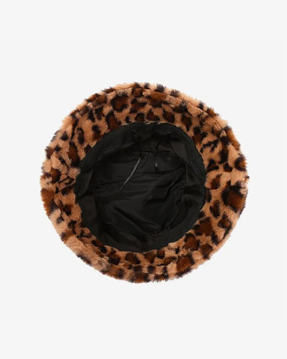 Soft Leopard Versatile Warm Bucket Hat - H0101