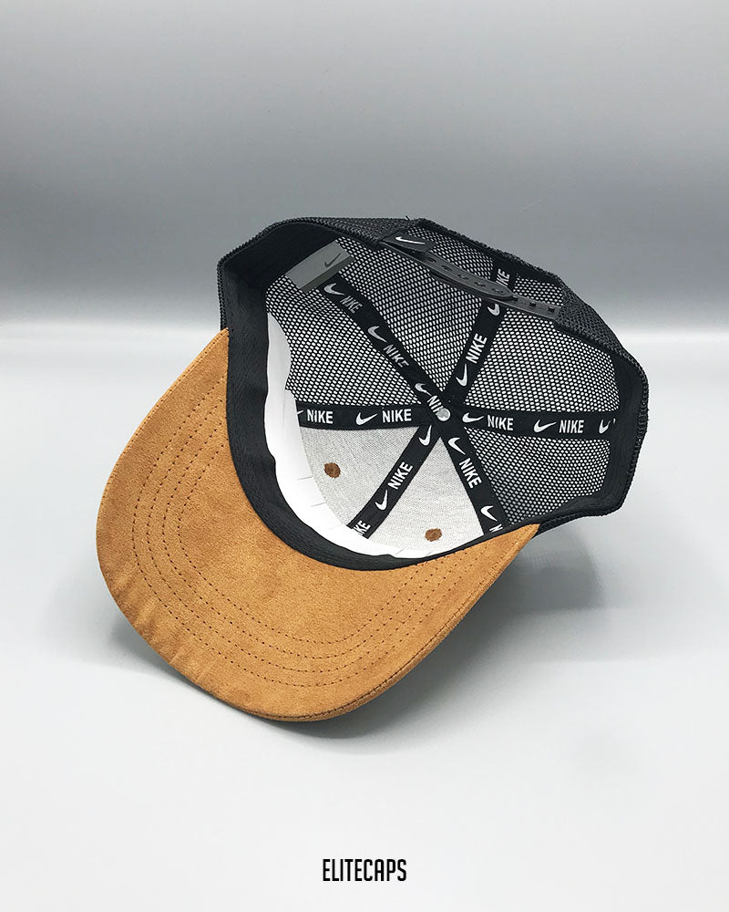 NKE Suede Mesh Swoosh Trucker Cap - C0404