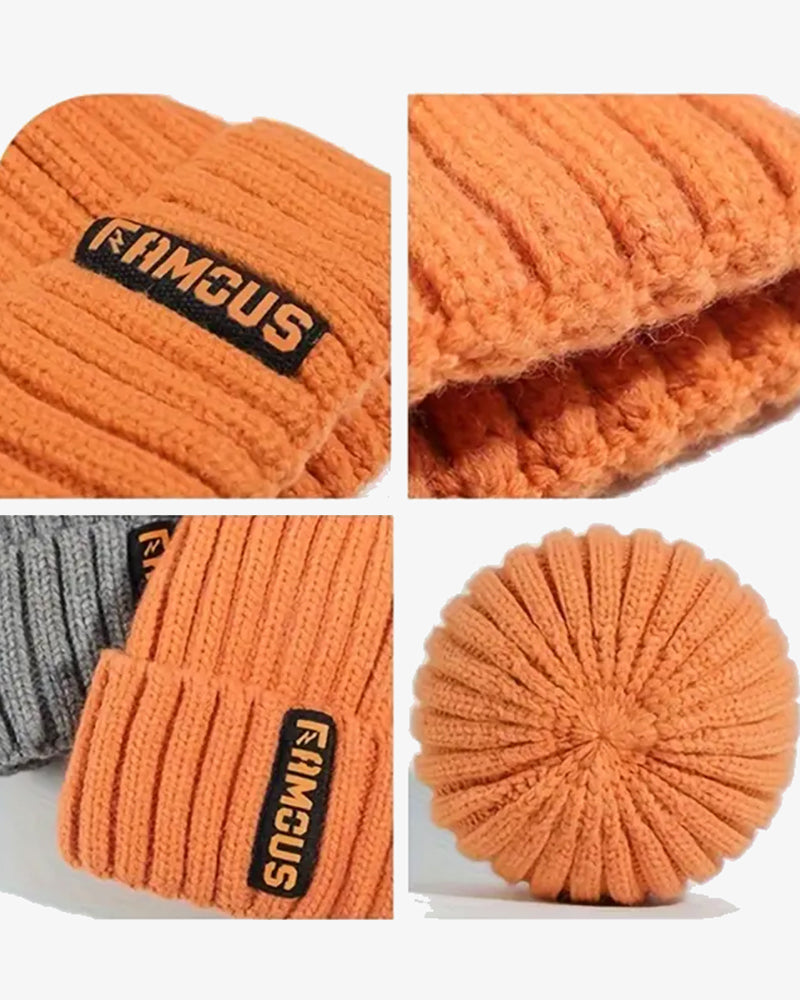Soft Woolen Crochet Beanie (Orange) - B0102