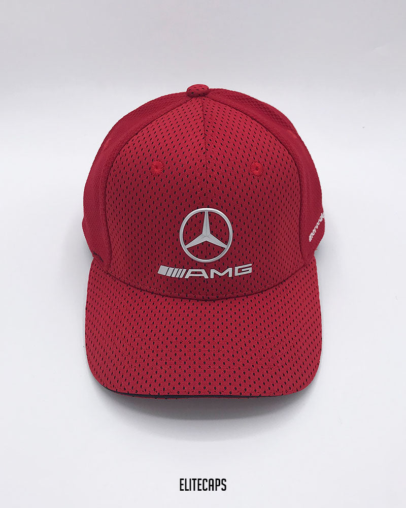 Red M-AMG Mesh Cap - C0391