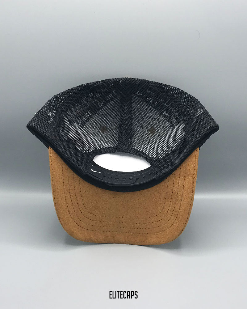 NKE Suede Mesh Swoosh Trucker Cap - C0404