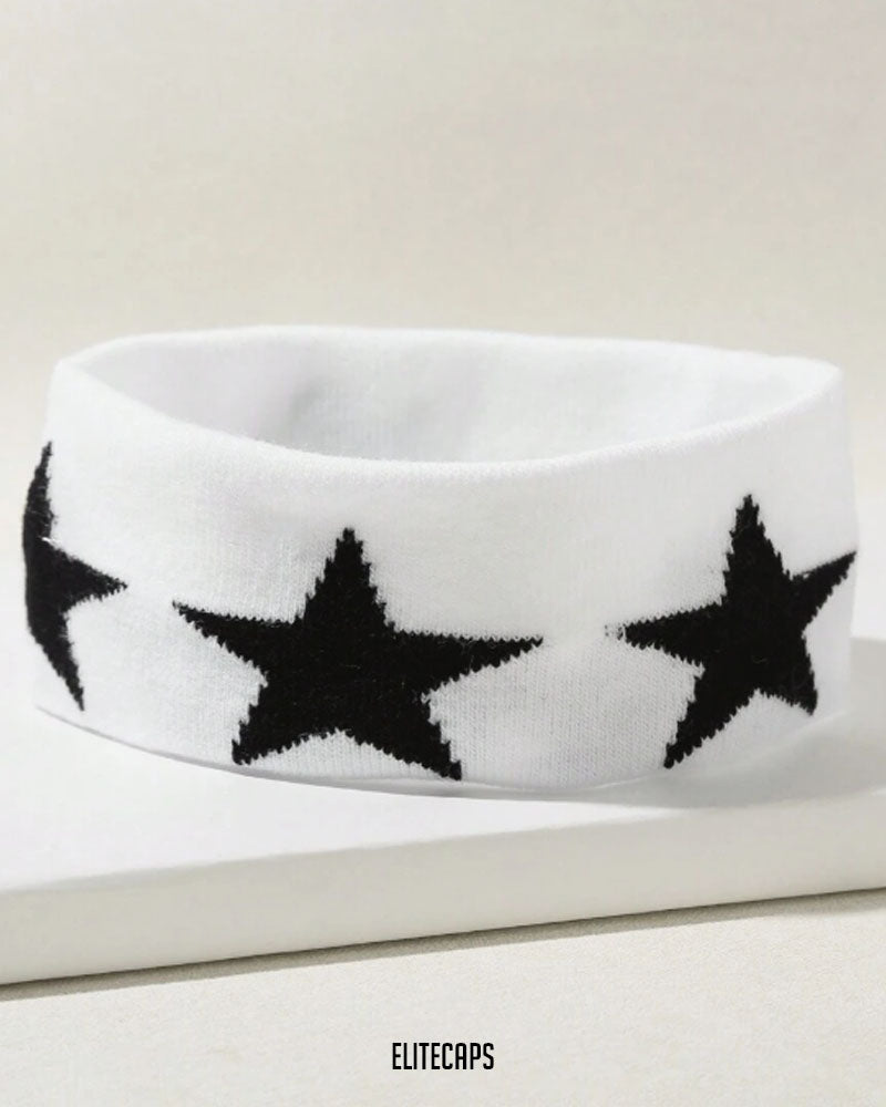 Star Knitted Sport Headband - HB002