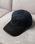 AR Black Navy Patterned Baseball Cap - C0425