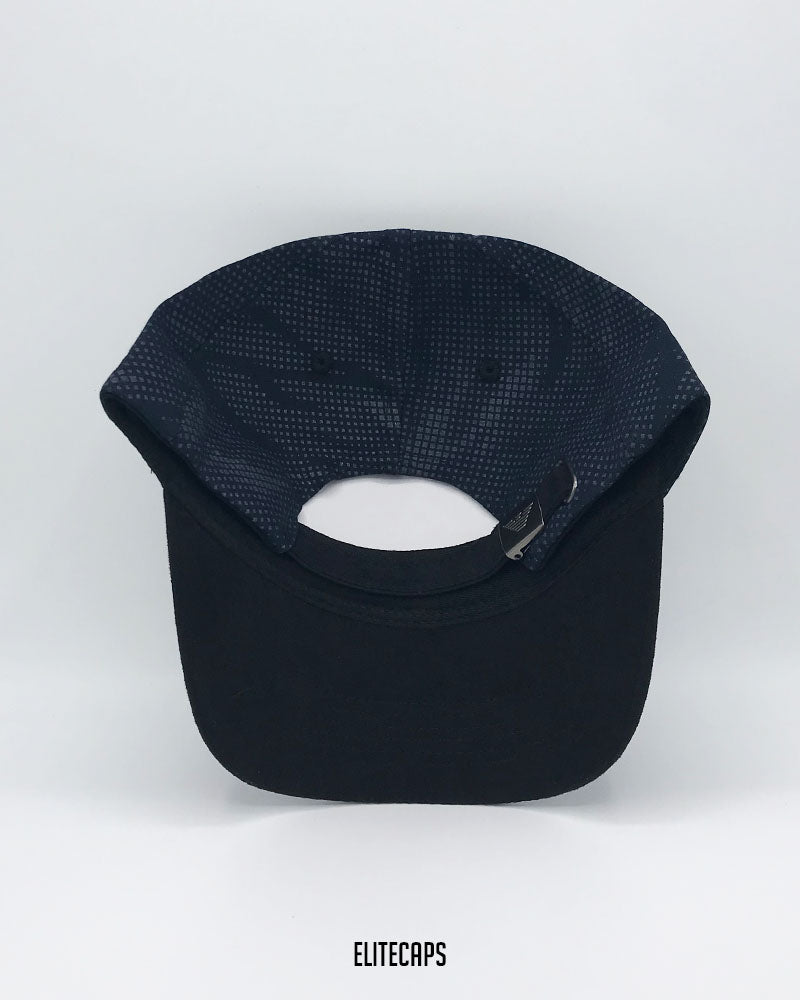 AR Black Navy Patterned Baseball Cap - C0425