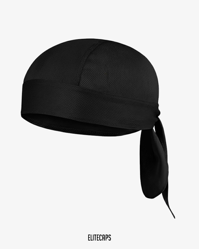 Plain Black Biker Bandana - B009