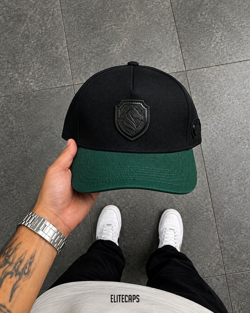 Two-Tone Black Classic MILAN Baseball Cap - C0698