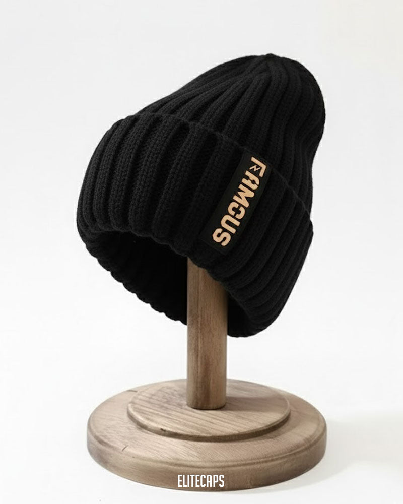 Soft Woolen Crochet Beanie (Black) - B0102