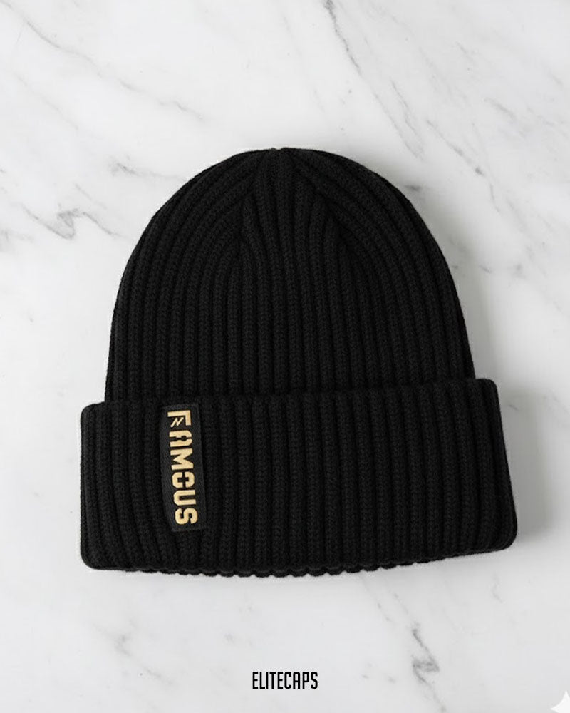 Soft Woolen Crochet Beanie (Black) - B0102