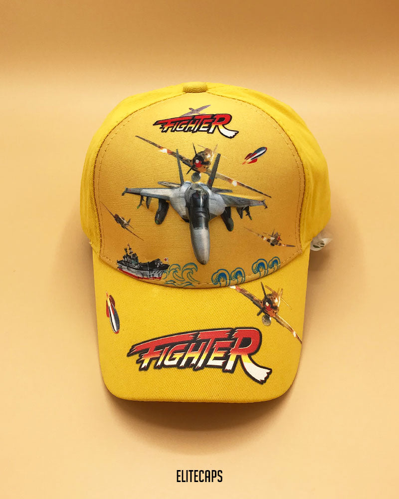 Yellow Fighter Kids Cap - KC1005