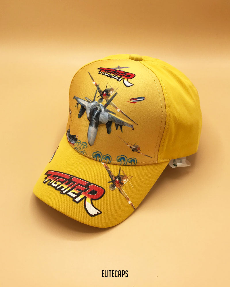 Yellow Fighter Kids Cap - KC1005