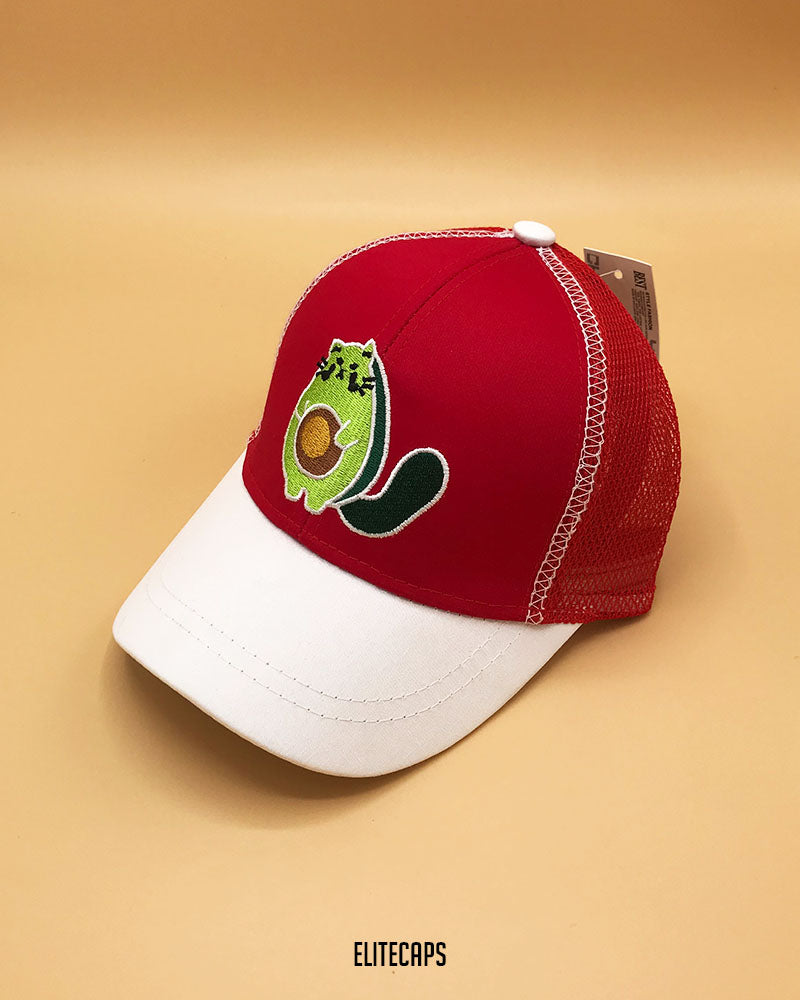 Junior Classic Red & White Net Cap - KC1007