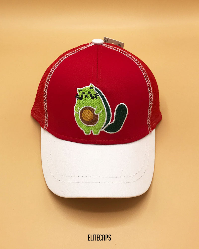 Junior Classic Red & White Net Cap - KC1007