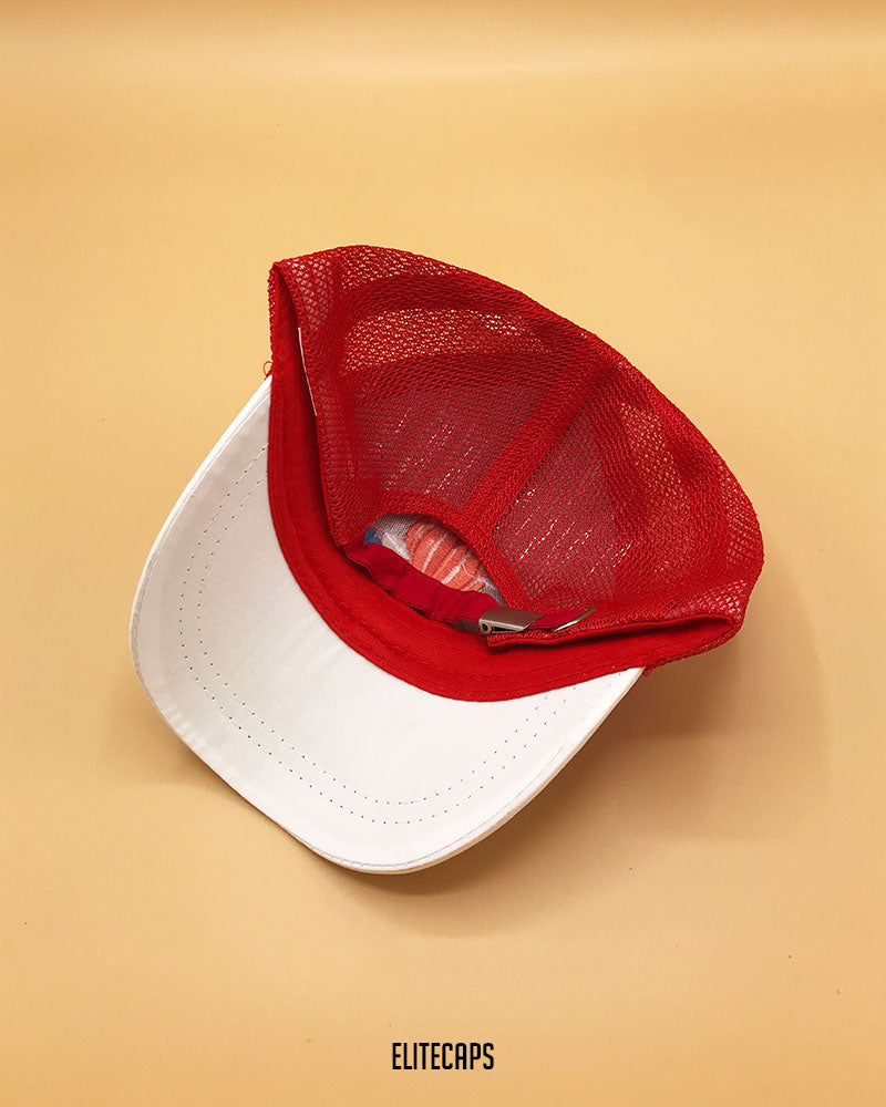 Junior Classic Red & White Love Net Cap - KC1010