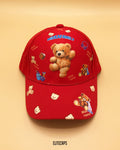 Teddy Bear Red Kids Cap - KC1004