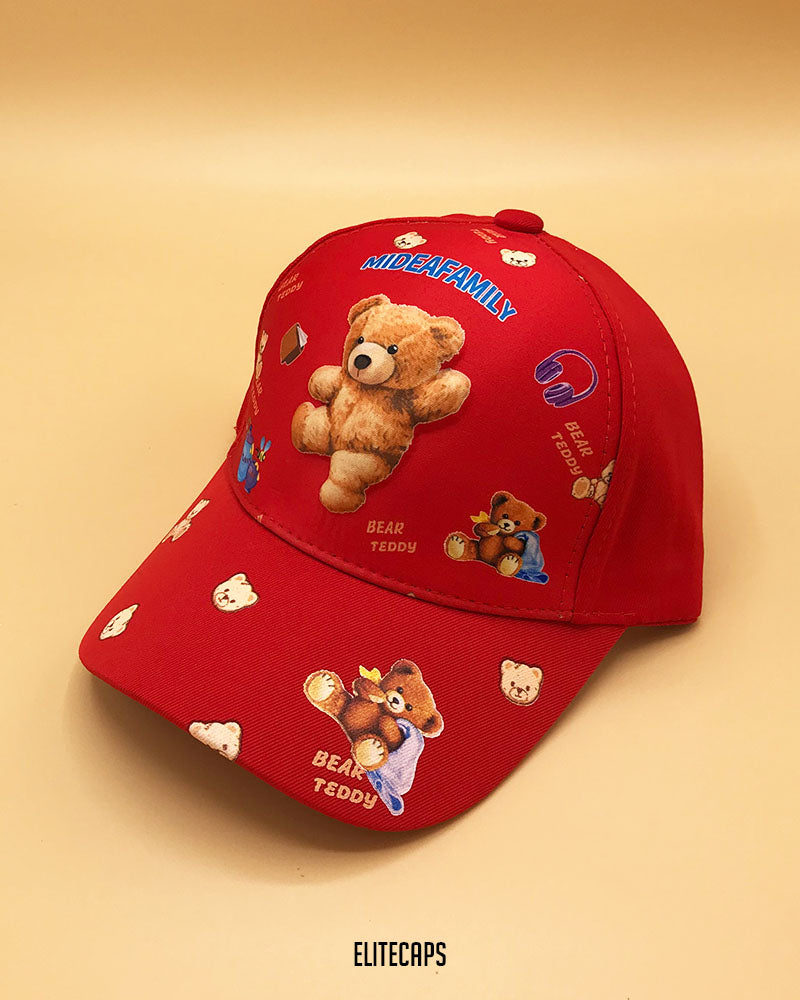 Teddy Bear Red Kids Cap - KC1004