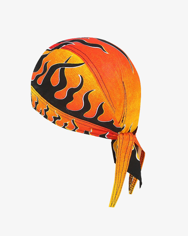Orange Flame Fire Biker Bandana - B018