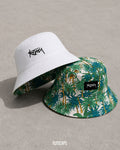 Hawaiian White Convertible Bucket Hat - H0114