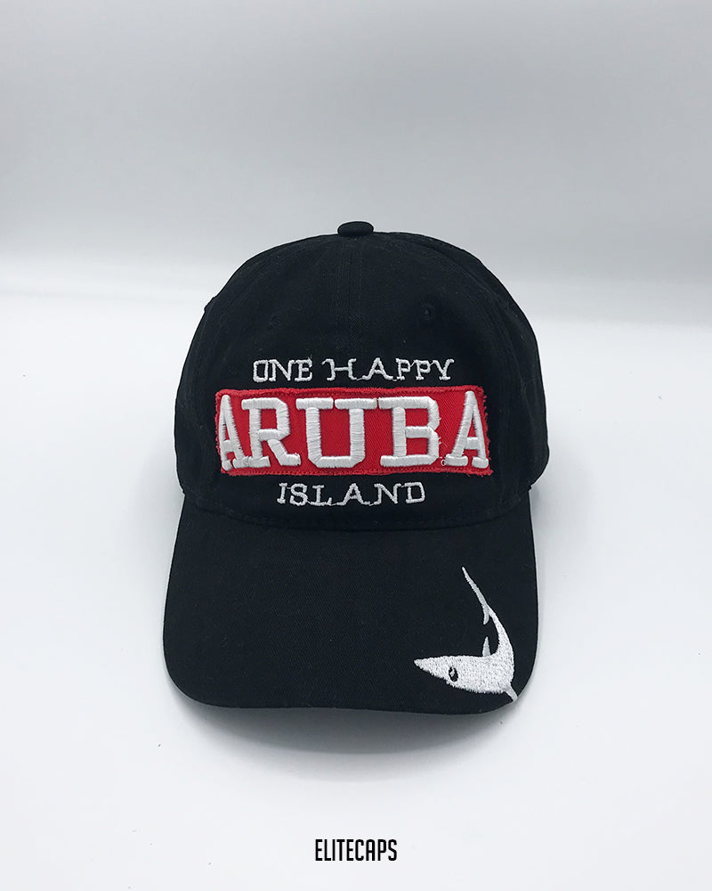 Aruba Island Shark Embroidered Contrast Cap - C0214