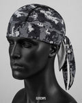 Black & Grey Digital Camo Biker Bandana - B021