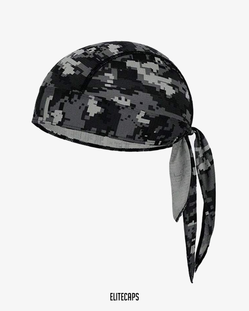 Black & Grey Digital Camo Biker Bandana - B021
