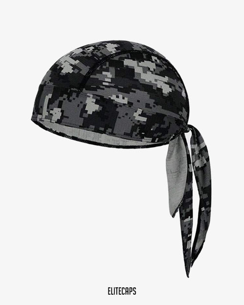 Black & Grey Digital Camo Biker Bandana - B021