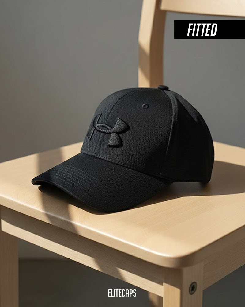 Jet Black UA Fitted Cap - C0340