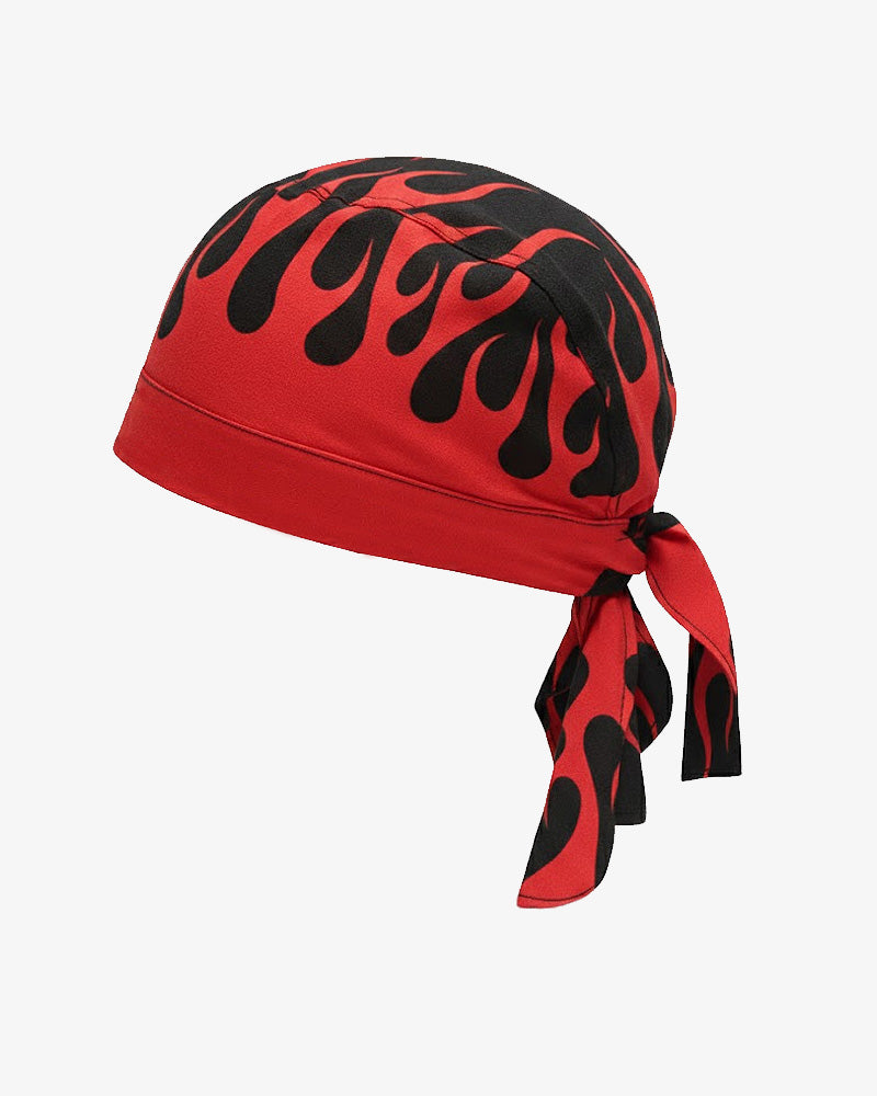 Red Flame Fire Biker Bandana - B019