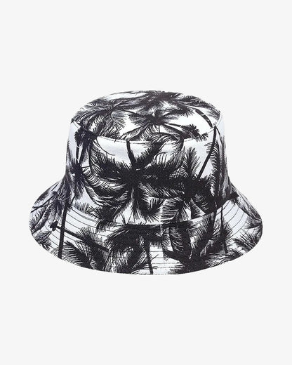 Black & White Floral Convertible Bucket Hat - C0112