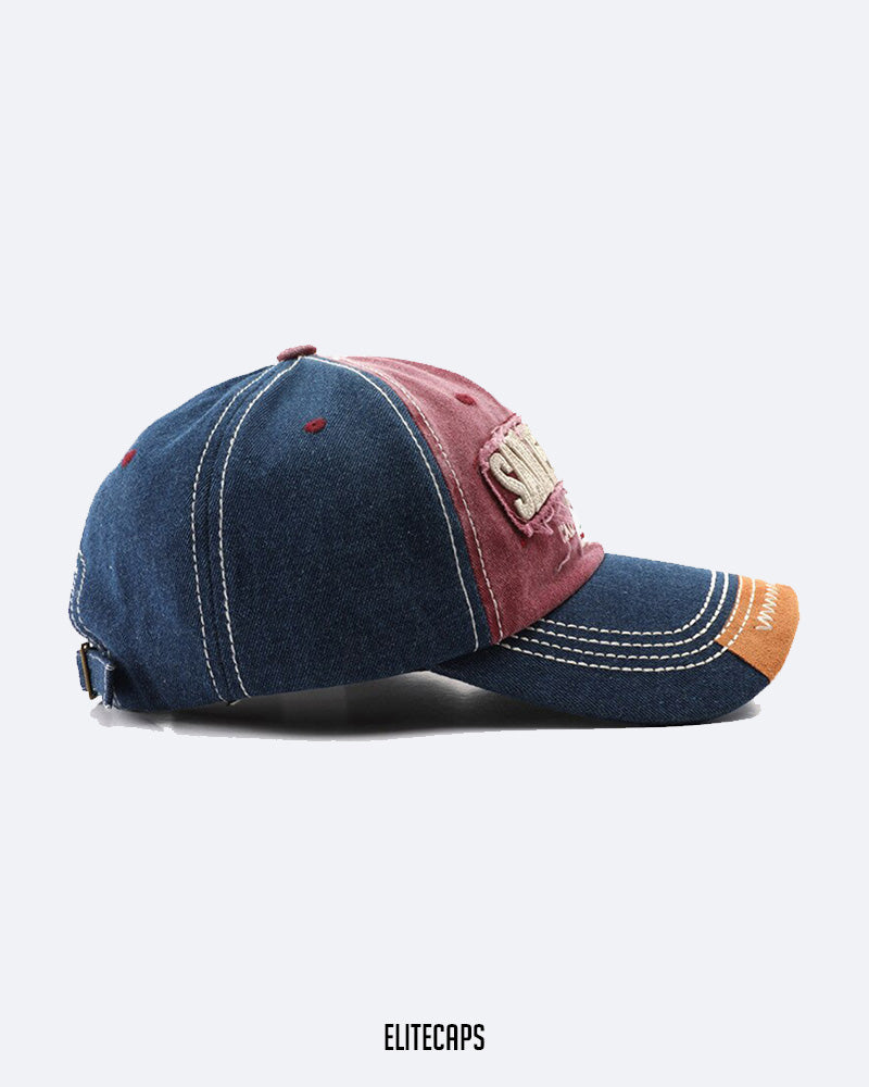 San Francisco Contrast Embroidered Denim Baseball Cap - C0238