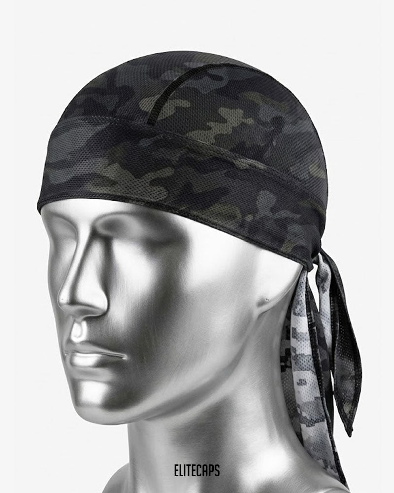 Dark Grey Camouflage Biker Bandana - B022