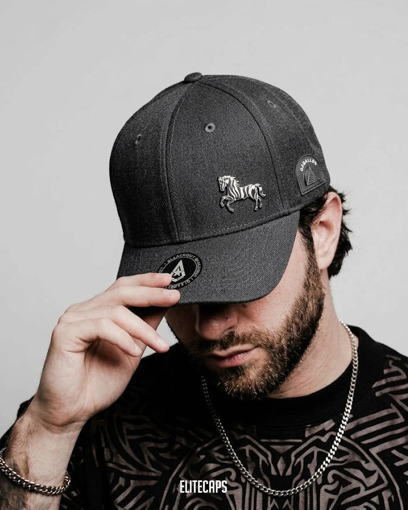 Luxury Grey Horse BKT Cap - C0614