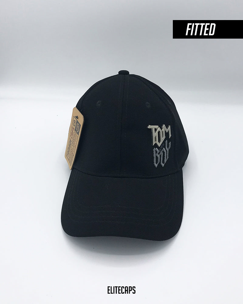 TOMBOY Black Fitted Cap - FLEXFIT - FC013
