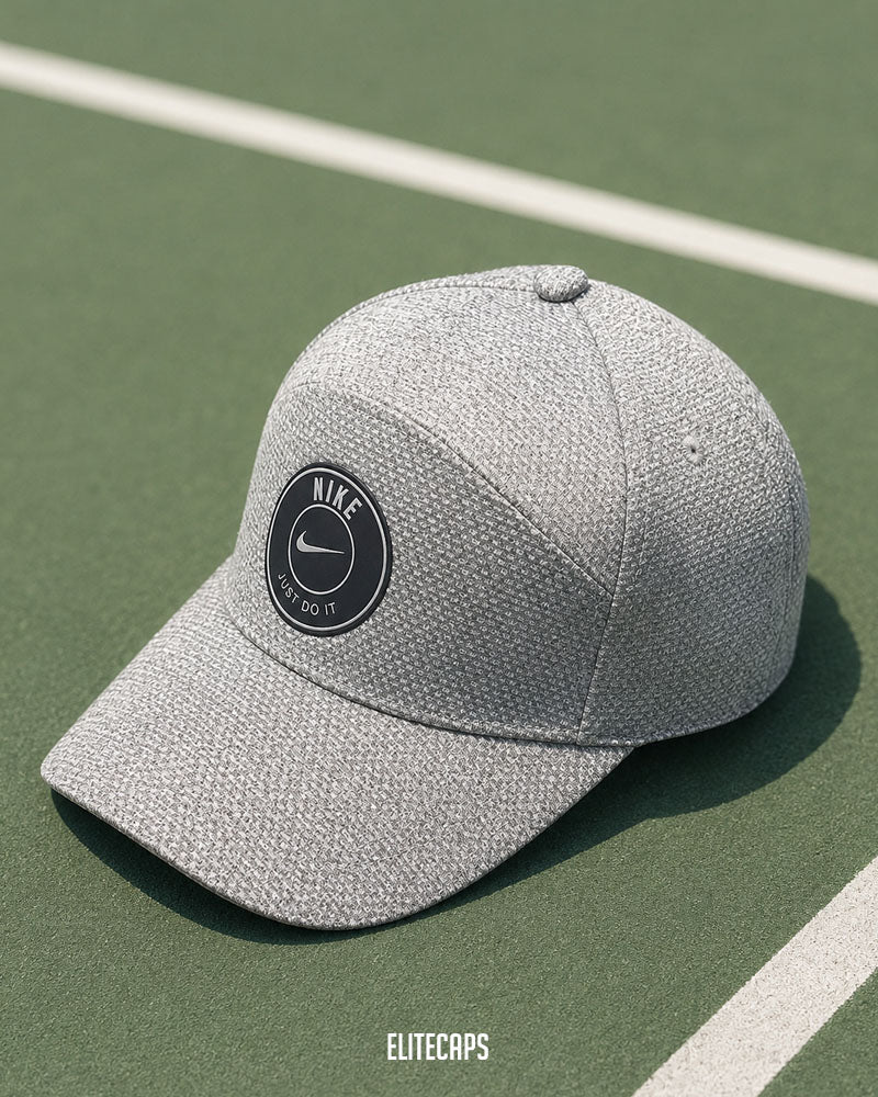 NKE Grey Textured Baseball Cap - C0426