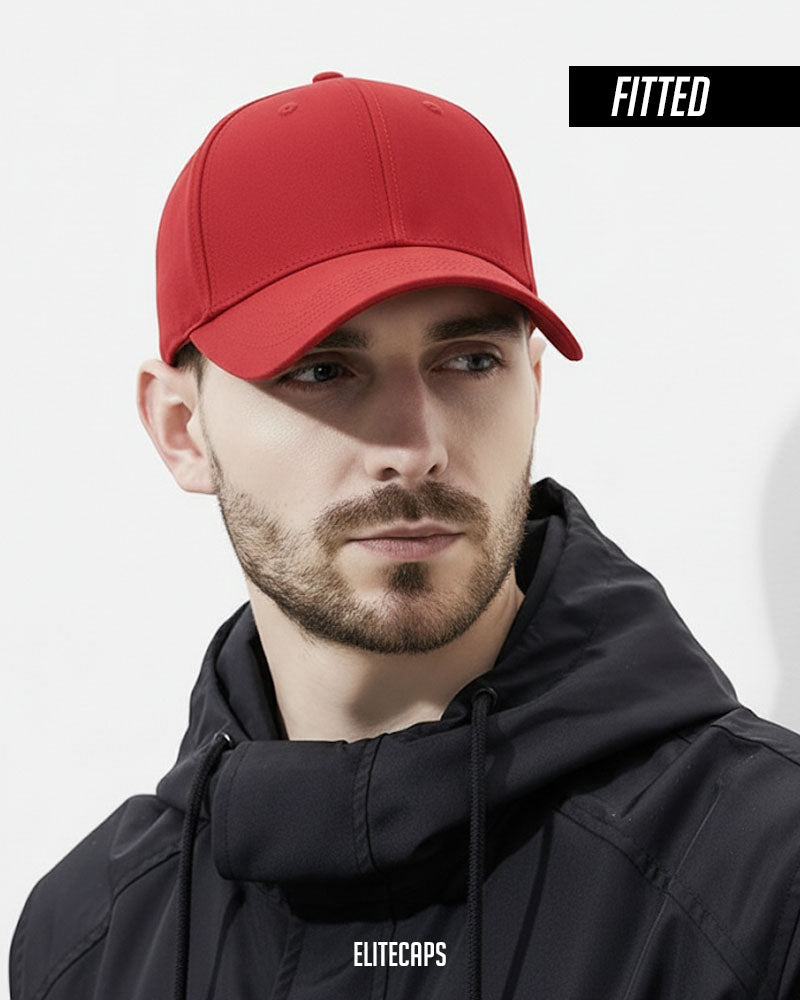 Basic Red Fitted Cap - FLEXFIT - FC024