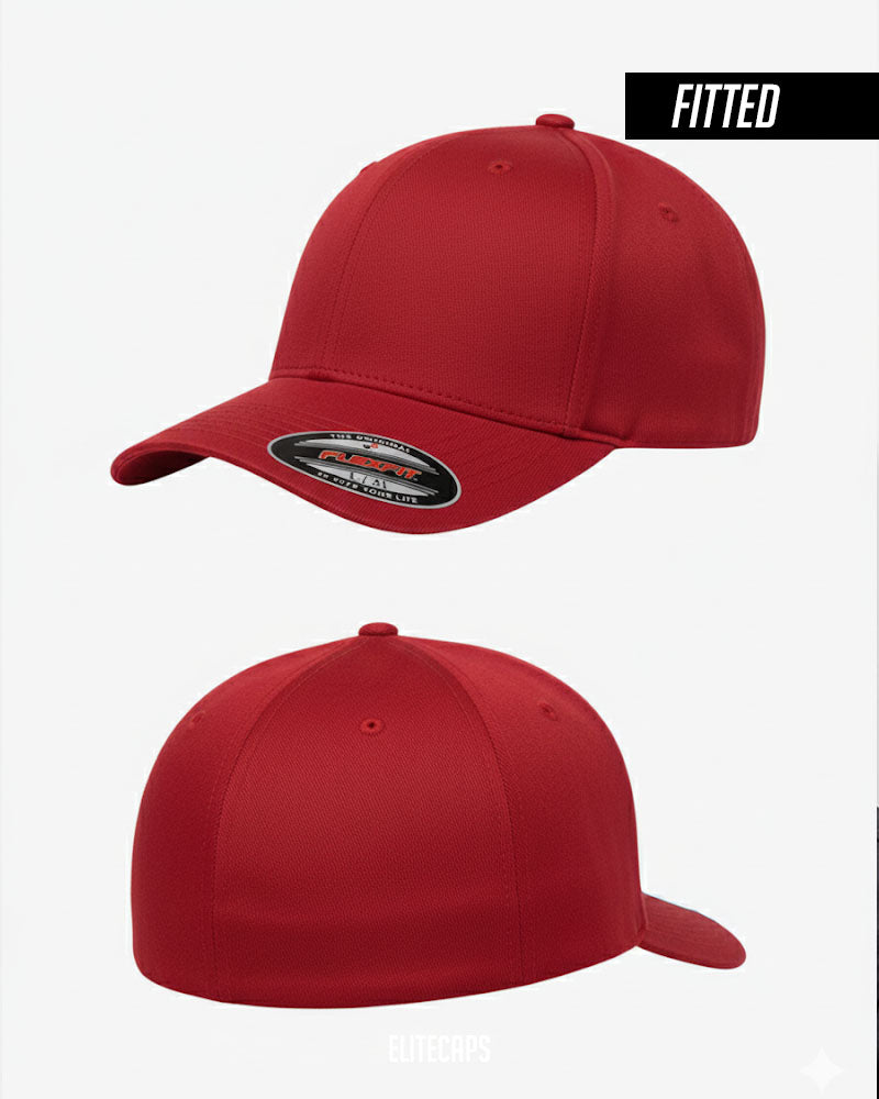 Basic Red Fitted Cap - FLEXFIT - FC024