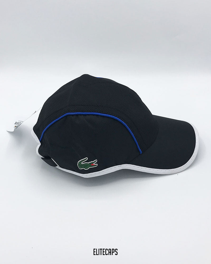 LACOSTTE Black Triple Panel Cap - C0591